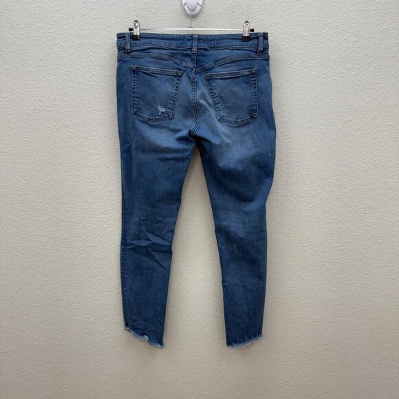 DL1961 Margaux Ankle Skinny Stretch Denim Raw Hem Blue Jeans Womens size 31 - Picture 9 of 13